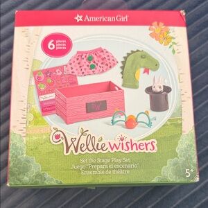 American Girl Wellie Wishers Play Set with Pink and Green Accents